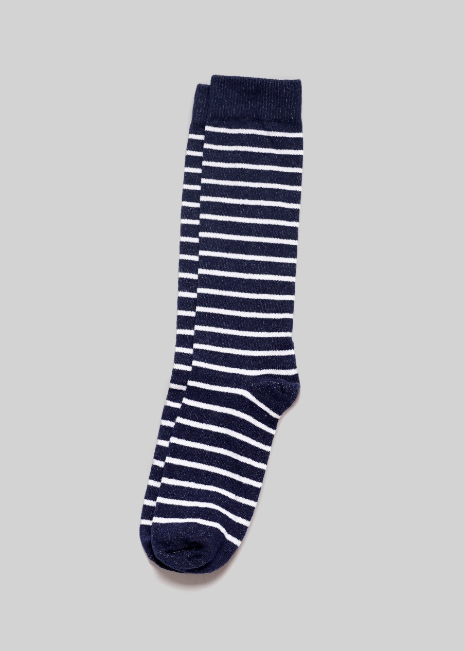 Socks American Trench | Cotton Breton Stripes Linen/Navy