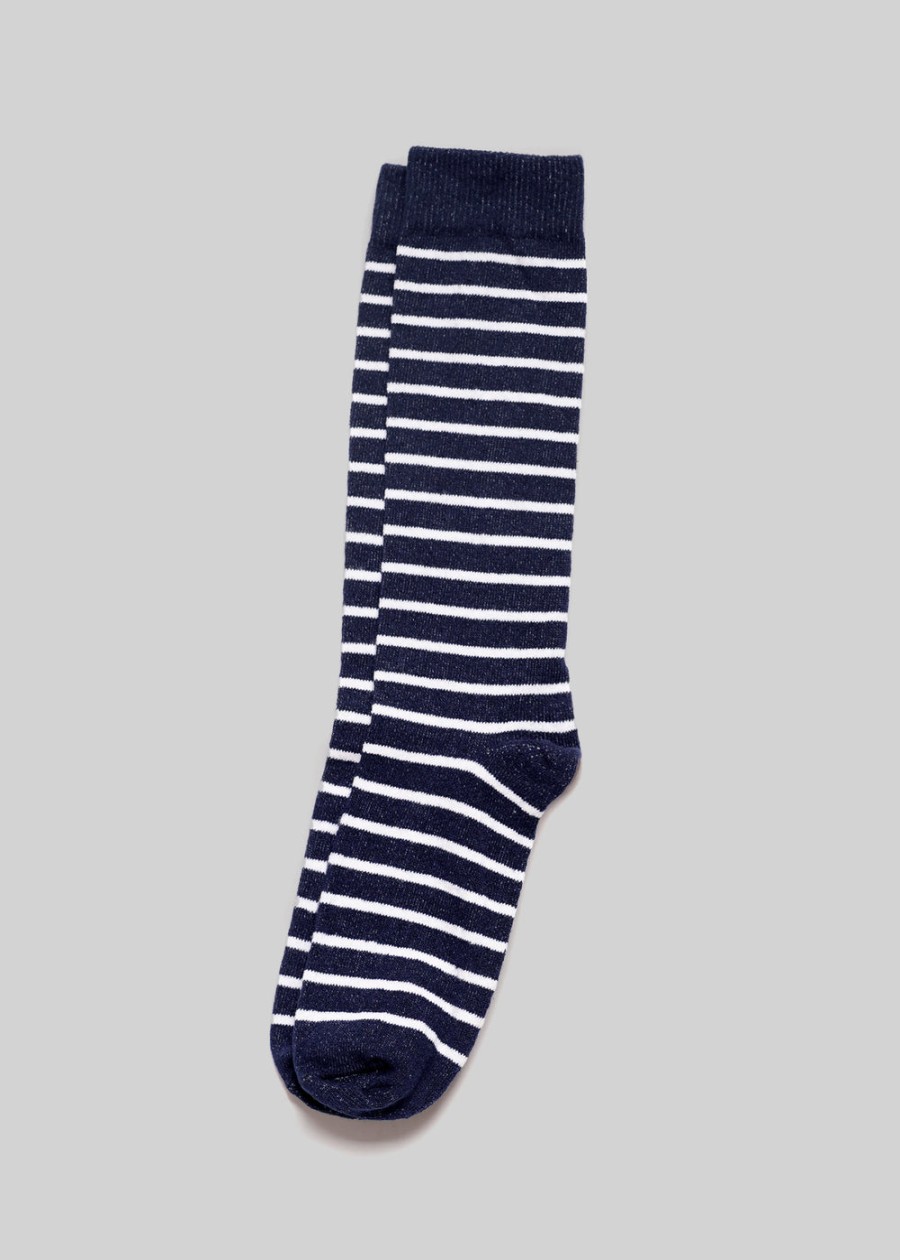 Socks American Trench | Cotton Breton Stripes Linen/Navy