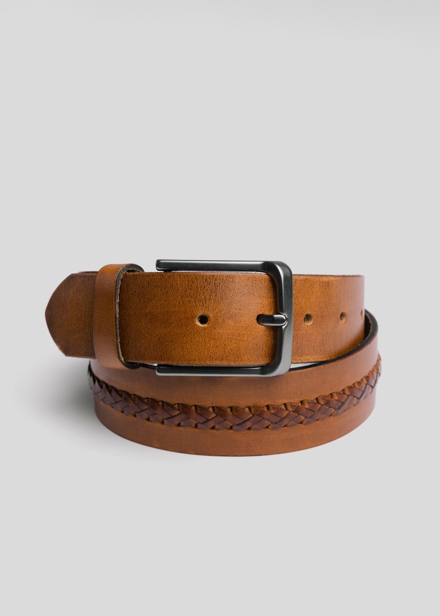 Accessories American Trench | Hand Stitched Leather Belt Cognac