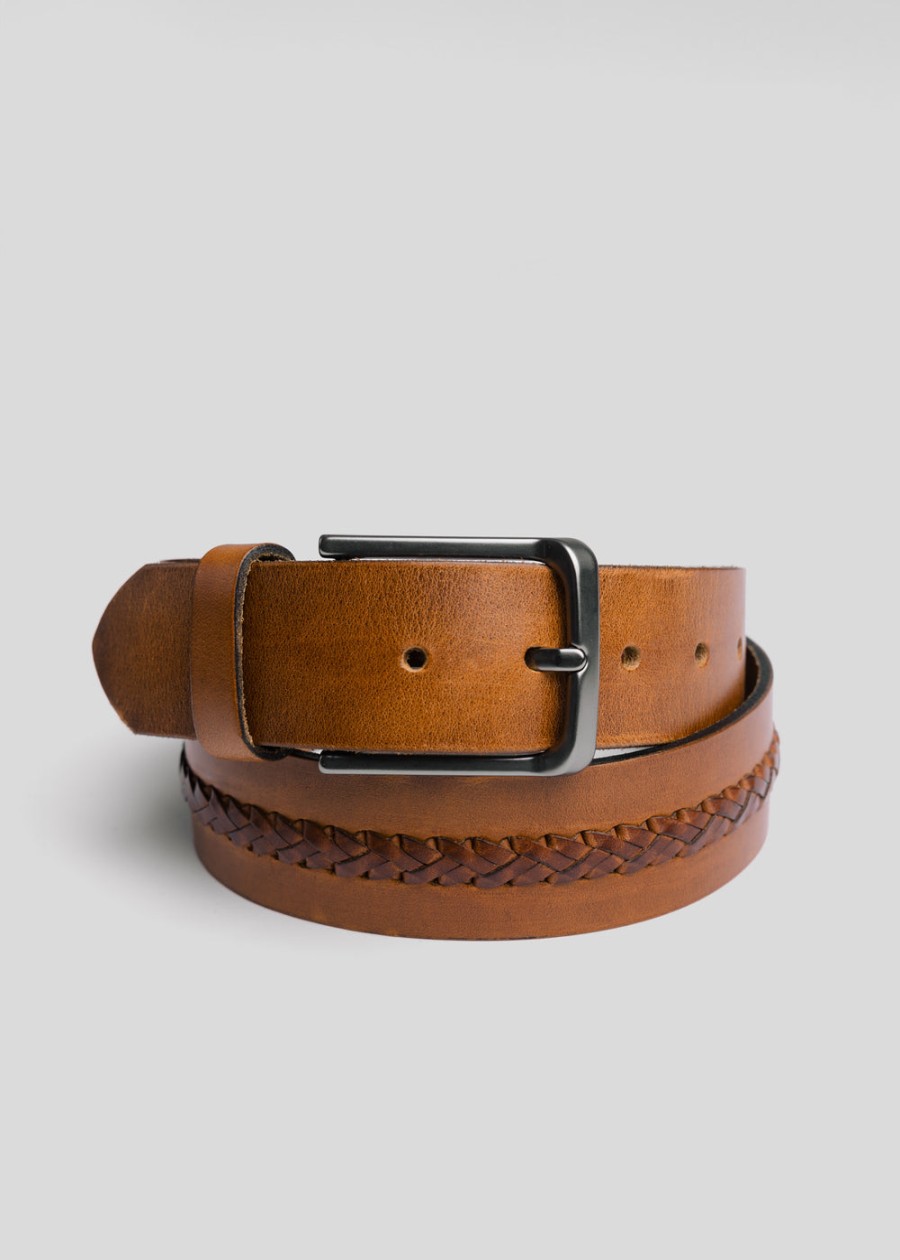 Accessories American Trench | Hand Stitched Leather Belt Cognac