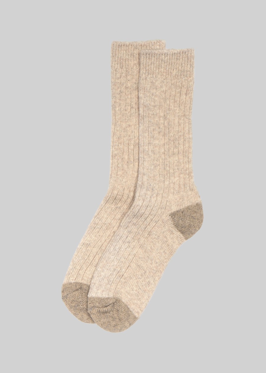 Women'S American Trench | Women'S Recycled Wool Boot Sock Oat