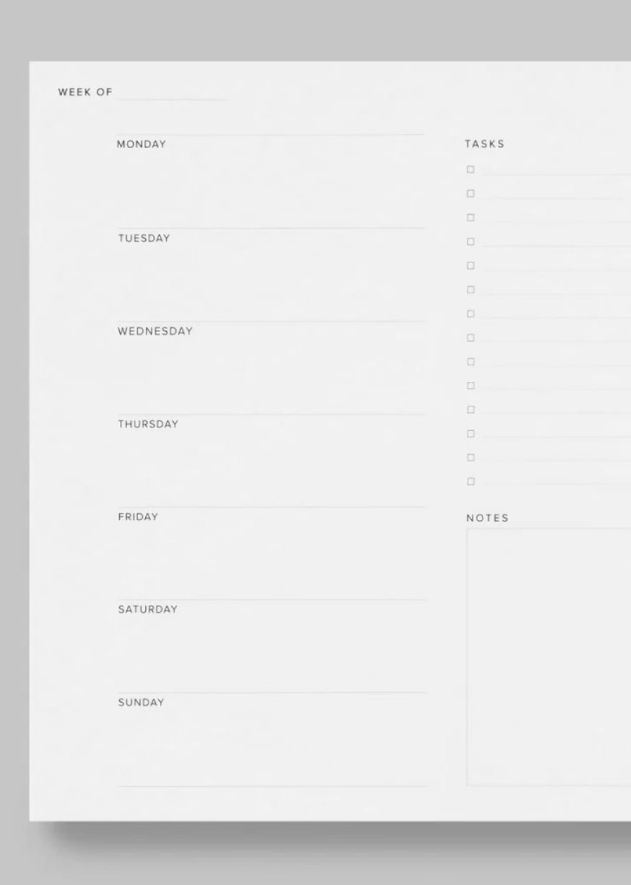 Accessories American Trench | Desktop Planner White