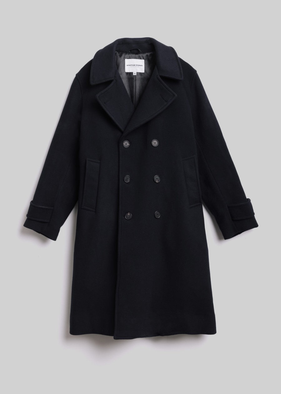 Outerwear American Trench | The Anchorage Overcoat Navy