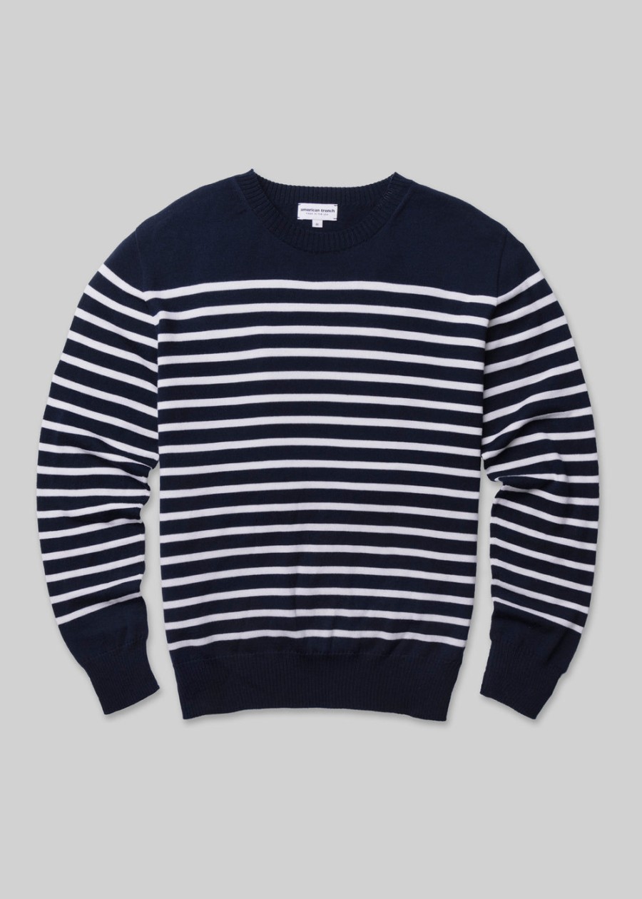 Apparel American Trench | Merino Nautical Sweater Navy/White